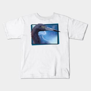 Blue egret Kids T-Shirt